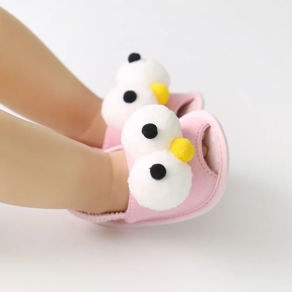 Детская обувь из искусственной кожи, мягкая хлопковая обувь для новорожденных, обувь для первых шагов для маленьких девочек, симпатичная нескользящая обувь с фруктами и цветами для девочек