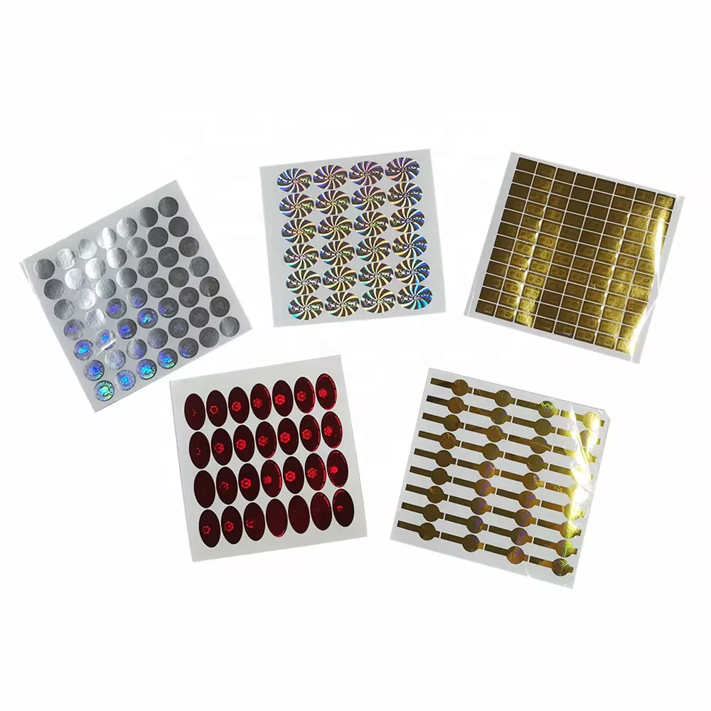 Tiskana prozorna zasebna logo Hologram srebrni folijast stempeljen Hot Stamping Hologram Folija Nalepka