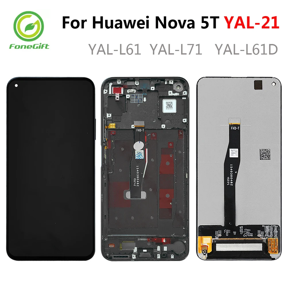 Pantalla for Huawei Nova 5T YAL-L21 L61A L71A LCD Display+Touch