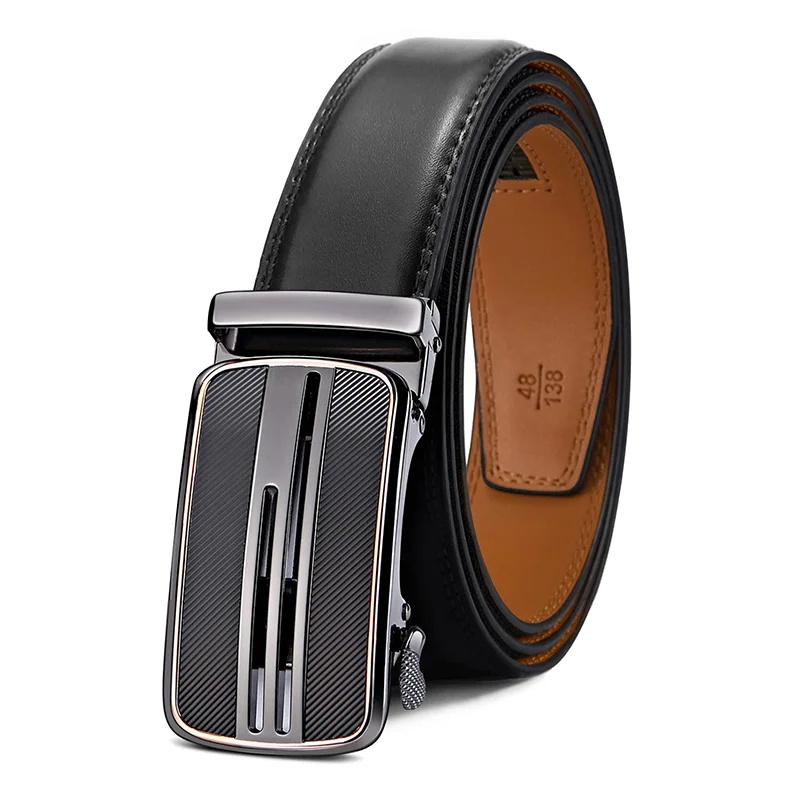 Luxury Father's Day Gift Custom Ratchet Automatic Buckle Belt Mens ...
