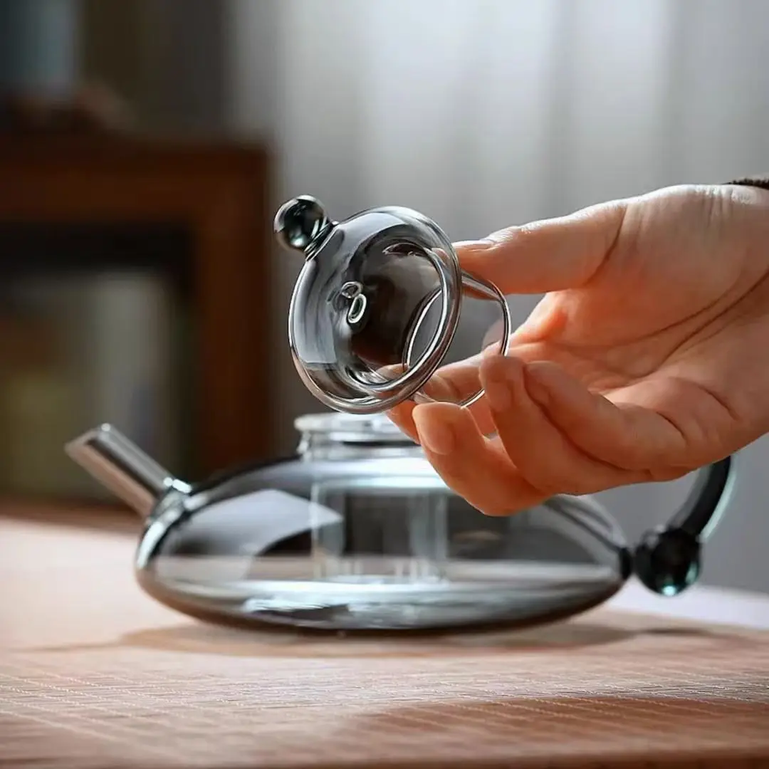 520ml Ceramic Glass Teapot with Infuser Coffee and Tea Pot with Stove Safety Box Packed Kettle for Home Use Wholesale Selling