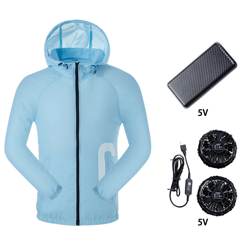 Factory Summer Thin Air Conditioned Clothes Jacket With Fan Long Sleeve
