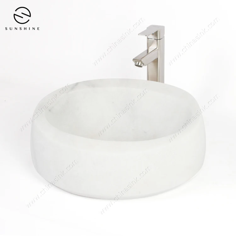 Designer Custom Beige Marble Corner Hand Basin Vanity Toilet Wash Basin Lavabo
