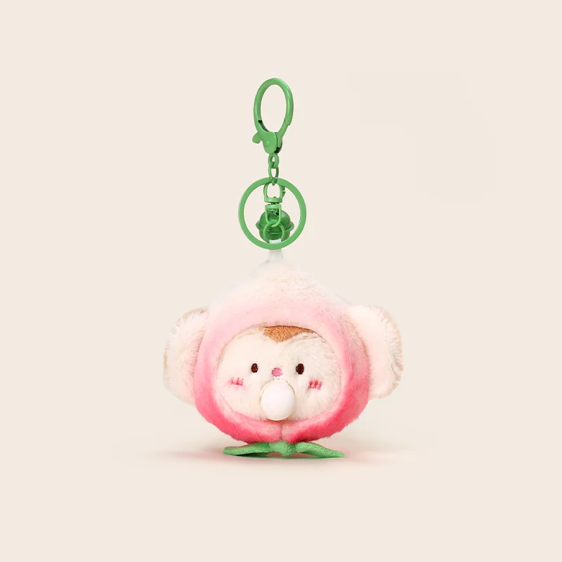 Promotional 3D Cartoon Anime Key Chain Animal Bubbles Series Rabbit Monkey Shape Cute Plush Keychain