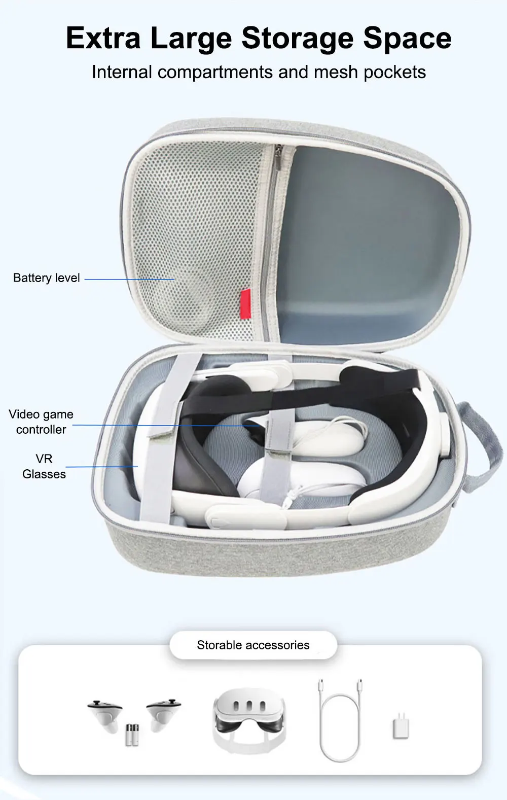Eva Case Carry Custom Waterproof Travel Foam Portable For Meta Quest 3 Vr Oculus Headset Strap Battery Charging Dock Accessories supplier