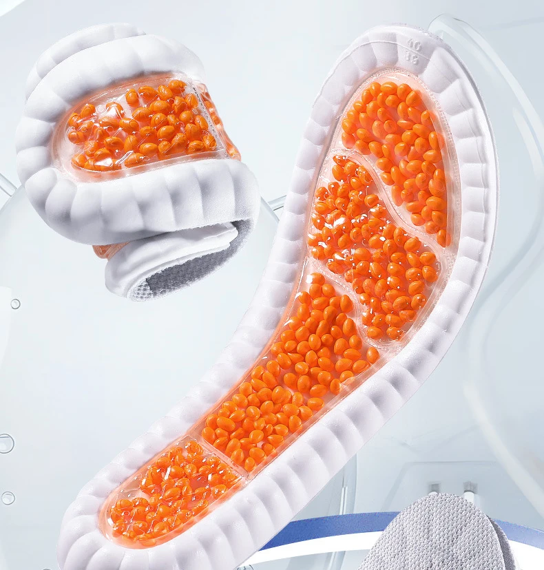 Full Palm Zoom air Cushion Sports Insole for Men Women with High Elastic Shock Sweat Absorption Odor Resistant Popcorn Inserts