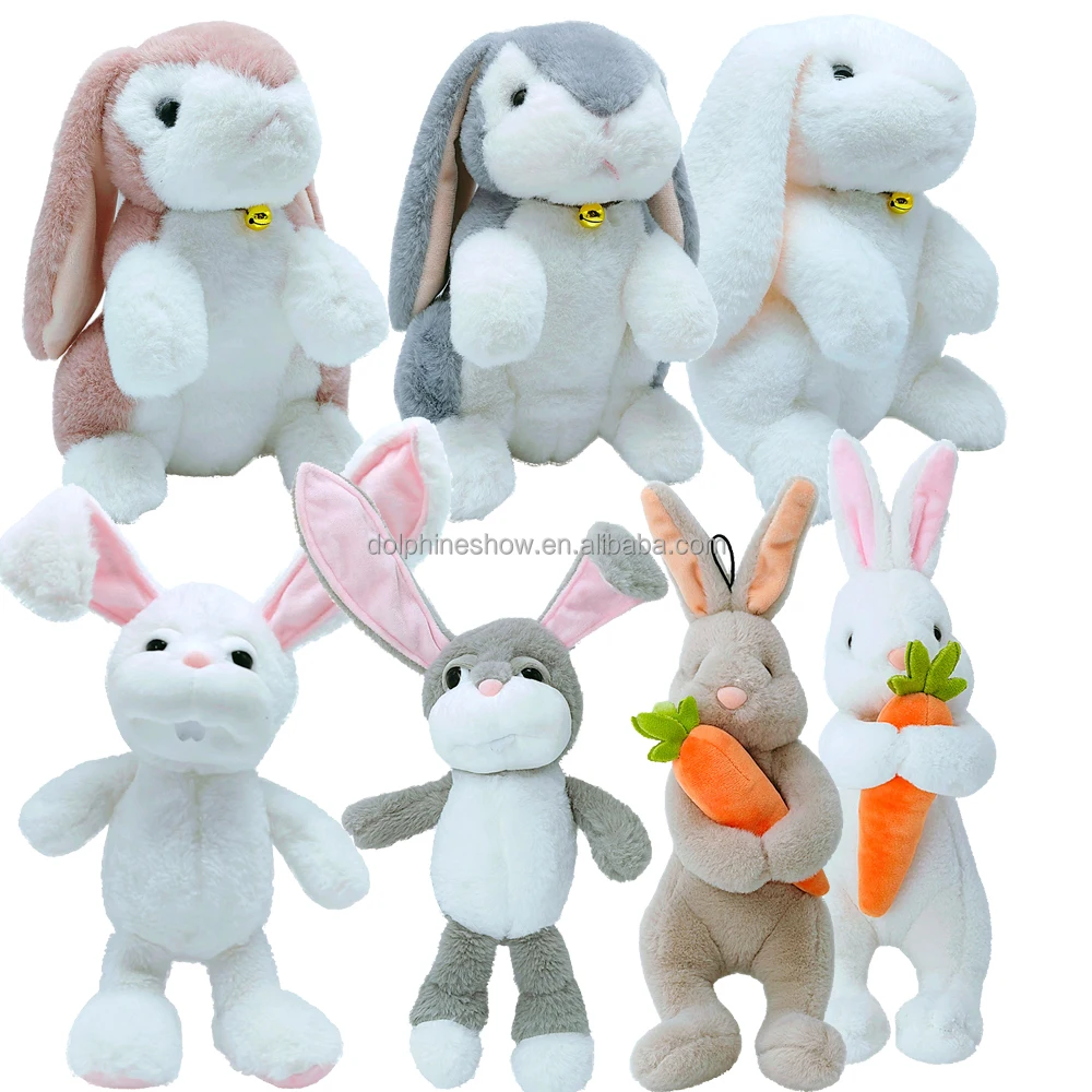 Meet EN71 Standard Cheap Plush Bunny with Pajamas Custom Cute Grey Soft Stuffed Japanese Rabbit Plush Toy