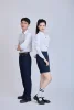 สีขาว (กระดุมสีน้ำเงินกรมท่า)