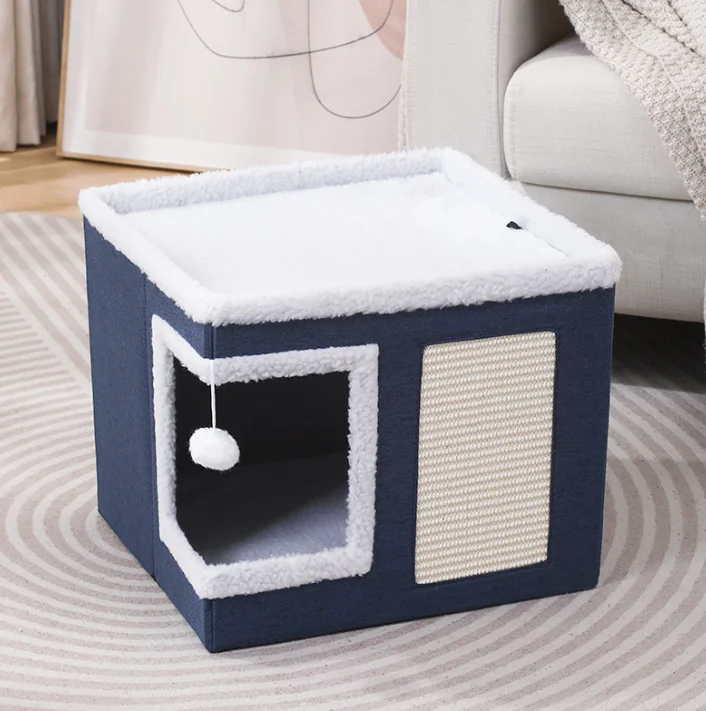 Multi-Level Washable Cat Wigwam Lounge Pet Bed for Cats and Small Pets Cat House Cat Playhouse Pet Cat House