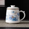 Yangzhi jade porcelain office cup, see picture