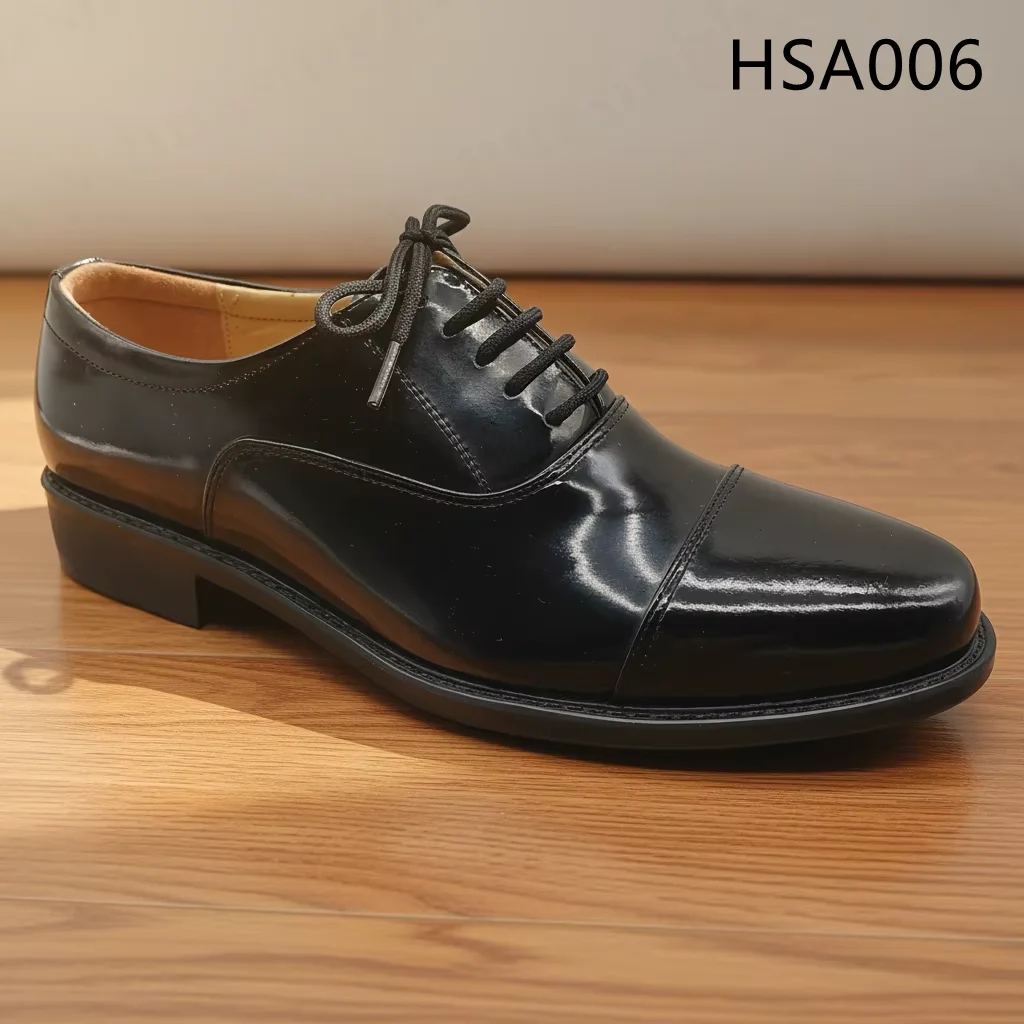 HY,Gala Dinner Double Joints Design Shining Leather Men Dress Shoes Workplace Using Anti-odor Administrative Office Shoes HSA006