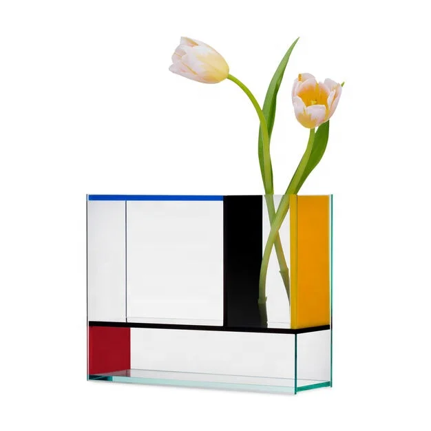 Custom Modern Clear Rectangular Acrylic Flower Display Box Elegant Desktop Storage Party Accessory Durable Perspex Factory