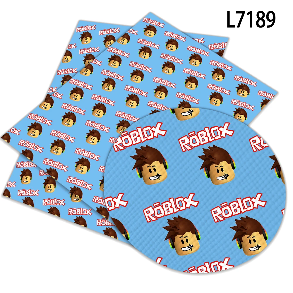 Roblox Character Print Synthetic Leather Fabric Sheets For Hair Bow Bags  Shoes Crafts Material 22*30cm - Buy Roblox Character Print Synthetic  Leather Fabric Sheets For Hair Bow Bags Shoes Crafts Material 22*30cm