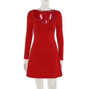 22026 Autumn New Hot Sale Women's Fashion Clothing Sexy Slim Long Sleeve Dress