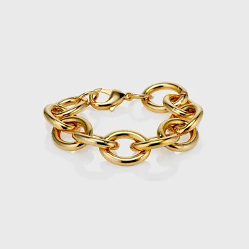Manufacturer custom stainless steel jewelry 24k gold plated jewelry women bangle bracelet