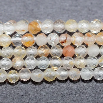 Natural Yellow Topaz Faceted Round Beads 2.2mm