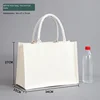 White tote bag-horizontal style