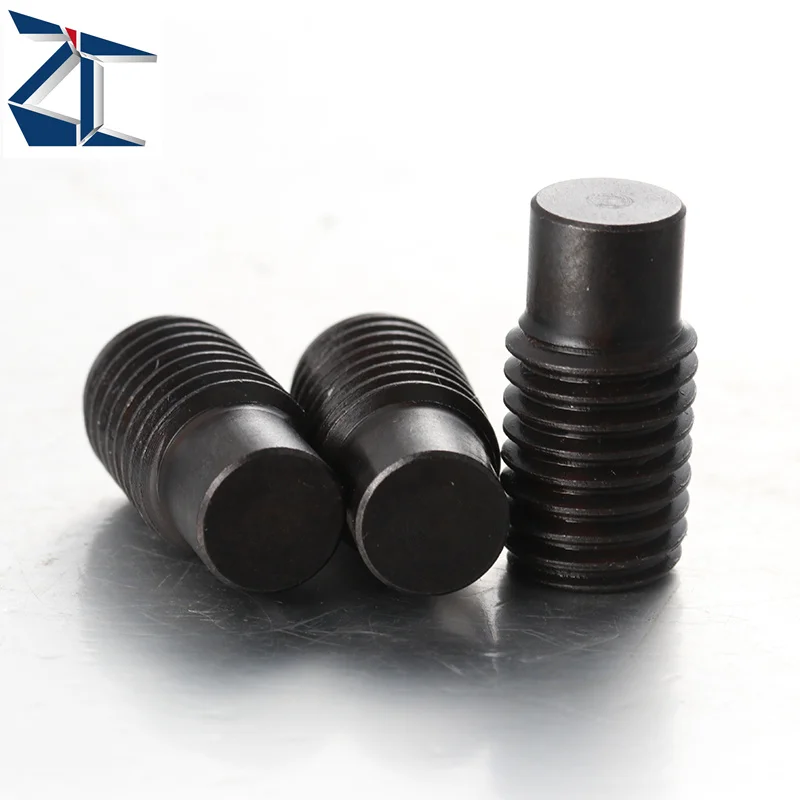 Original Factaory Grade Carbon Steel Black Oxide DIN915 Hexagon Socket Dog Point Set Screw M3-M20 Convex End Set Screw