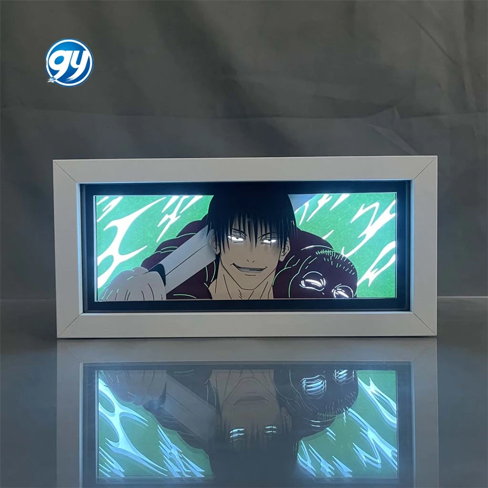 Laser Wood Frame for Room Decor Animation Table Led Night Lamp Anime 3d Paper Cut Anime Lightbox Paper Anime 3d Nightlight