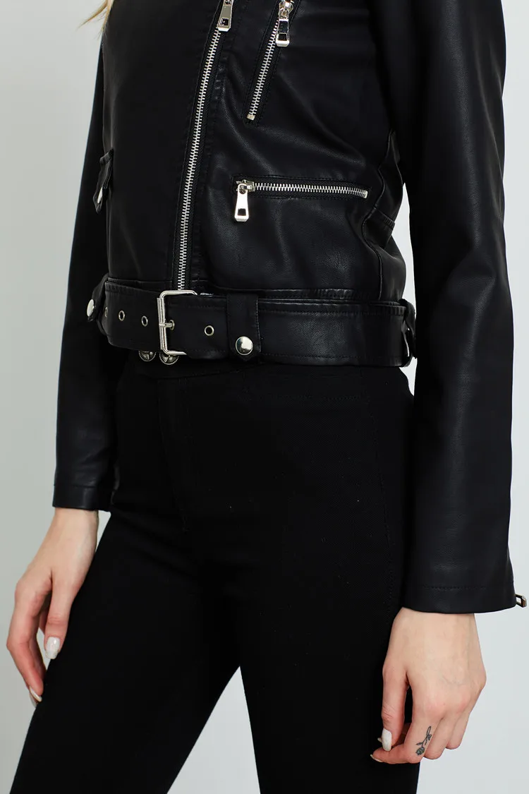 Popular oversized jacket European and American women's leather jacket Short Jacket Women's new stock trend_voghion.com