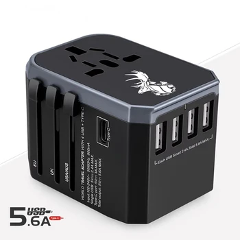 EONLINE 3D 2D OEM 2000W Universal Converter Travel Charger Power Adapter With USB Ports 5.6A Smart Phone Fast Charging