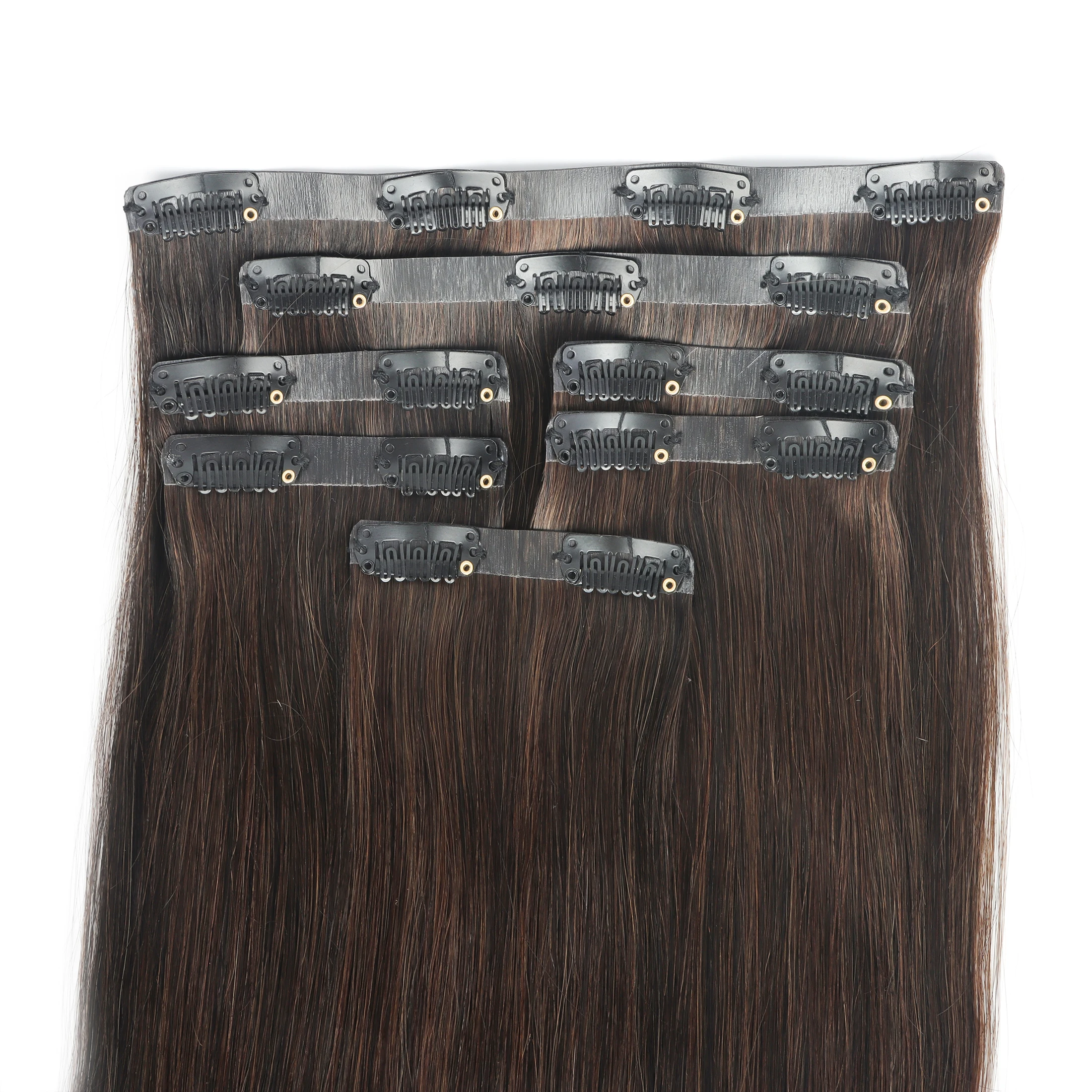 100% Human Clip in Human Hair Extension Indian Virgin Remy Hair Invisible Clip in Hair Extension