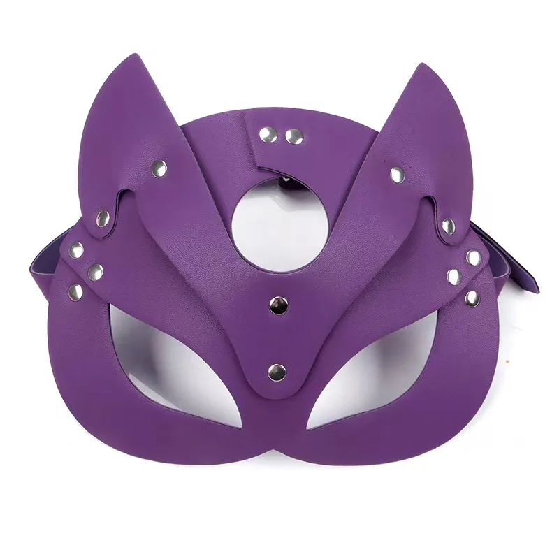 Fox Leather Eye Mask Role Play Helmet Bondage Masquerade Mask Other BDSM Products Toys  Sex Adult Face Party fox Masks
