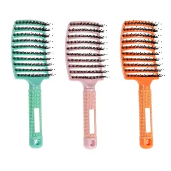 custom logo wholesale styling bristle massage Long Thick thin curly wet drying curve vent detangle hair vent brush