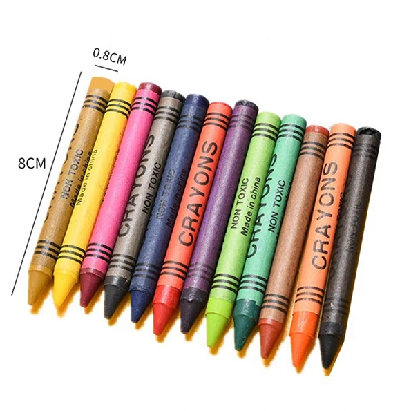 12 Color 8.8cm Mini Crayons with Custom Logo Pack - China Custom Logo Crayon,  Mini Crayon