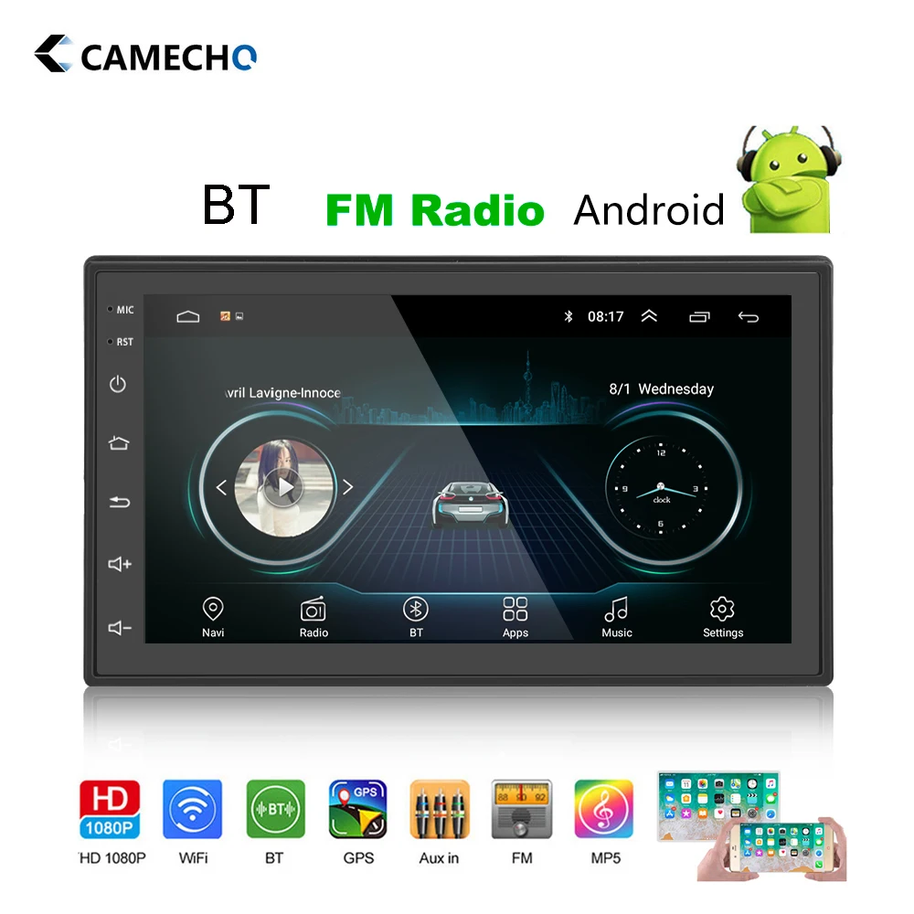 Microbe lens Productiviteit Camecho 2 Din 7 "android 9.1 Autoradio Autoradio Gps Navigatie Wifi Bt Fm  Stuurbediening + 4led Achteruitrijcamera - Buy 2 Din Android Autoradio Auto  Video Stereo Auto Autoradio Radyo Subwoofers Auto Dvd