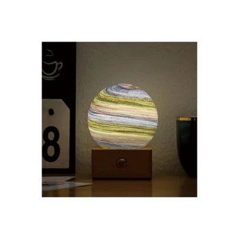 Mini Glass Ball Starry Sky Table Lamp Fantasy Rainbow Art Crafts Home Bedroom Lamp Sunset Charging Touch Planet Night Lamp