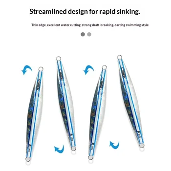 CHEERY Lead Metal Jig Fish Lure for Sea Fishing Glow-in-the-Dark Laser Bionic Artificial Bait Fast-Sinking for Mackerel – Metal Jig – view 4