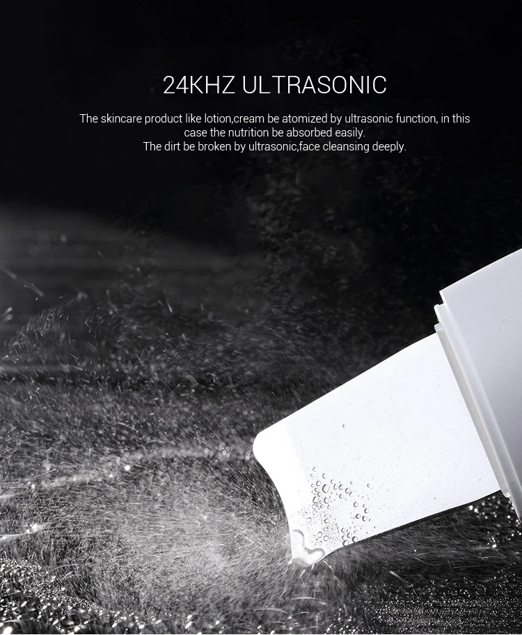 Portable Electric Facial Dead Skin Care Machine Professional Sonic Face Cleaning Spatula Ultrasonic Scrubber