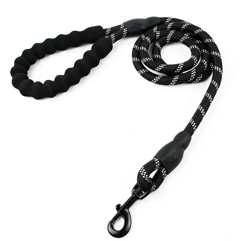 Large Mountain Climbing Running Tracking Reflective Soft Handle Nylon Rope Pet Dog Leash