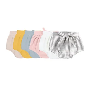 Wholesale Boutique Custom Prints Bummies Baby Panties Striped Solid Color Short Pants for Kids