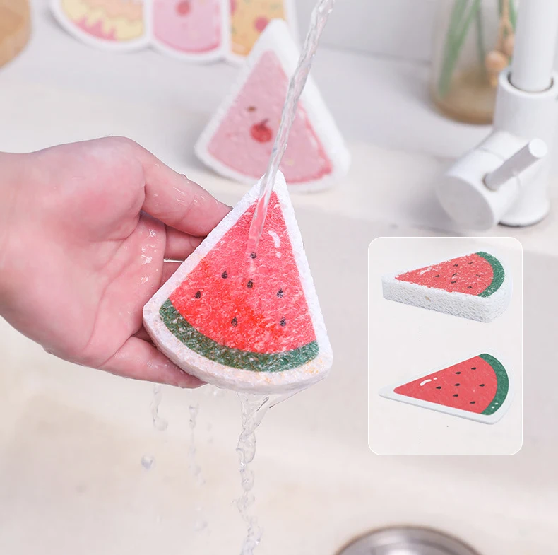 Ds1615 Kitchen Printed Double-sided Dishwashing Sponge Scouring Pad Non ...