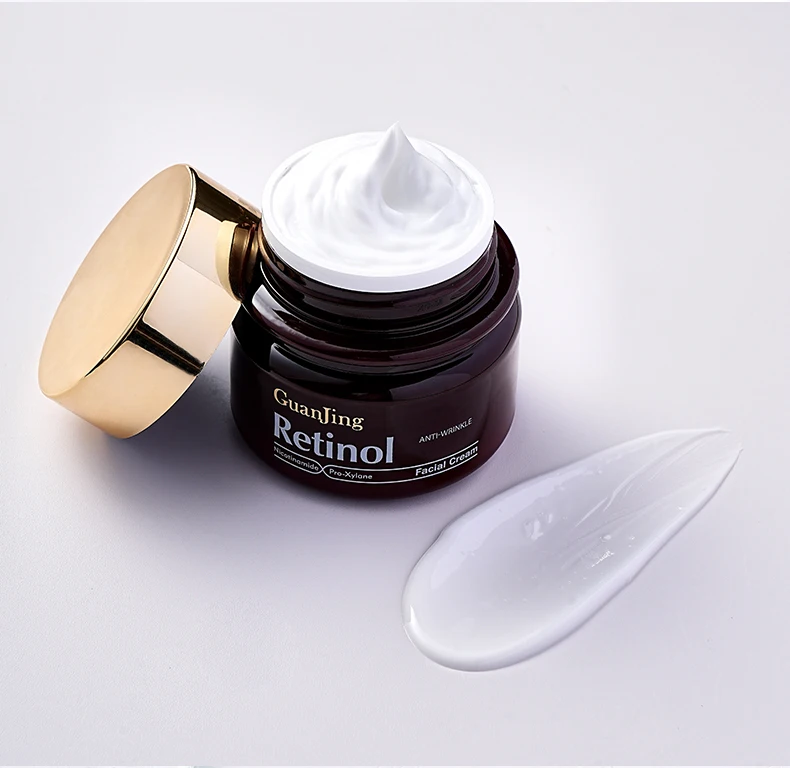 GuanJing Retinol Rosto hidratante anti-rugas atacado cremes de clareamento da pele facial com brilho de cristal para mulheres pele preta escura