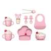Ensemble en silicone pour enfants Pink Cherry (ensemble de 8 pièces)