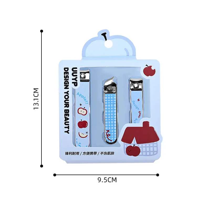 3Pcs Manicure Set with Cartoon Pattern Flat Slanted Nail Clippers Professional Pedicure Kit for Fingers Cute Onglerie with Box Heed2275c2a5c4f539741e802b073827br