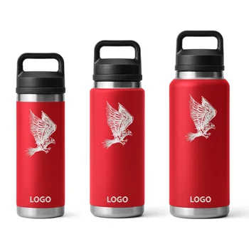 Customized Logo Termos De Agua Yety 18oz 26oz 36oz Ramblers Vaso Termicos Insulated Stainless Steel Water Bottle with Chug Lid