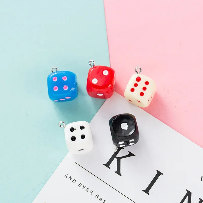 Transparent dice key ring