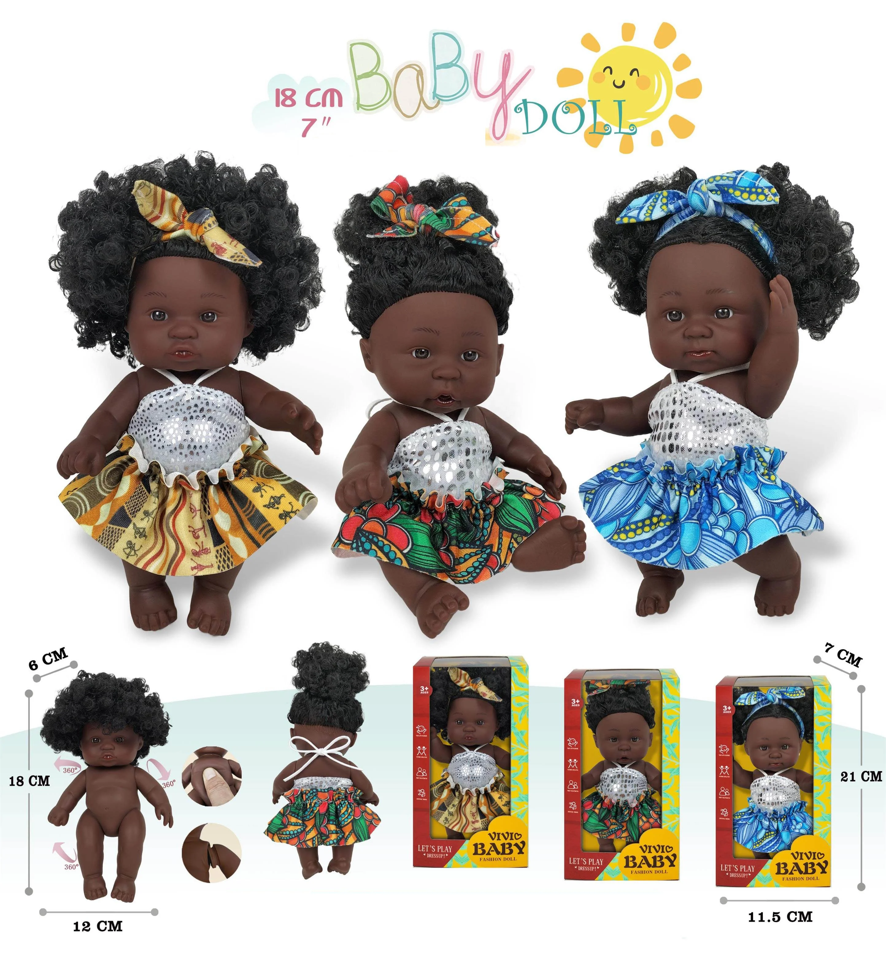 7インチファッション黒アフリカ人形アフロ髪女の子| Alibaba.com