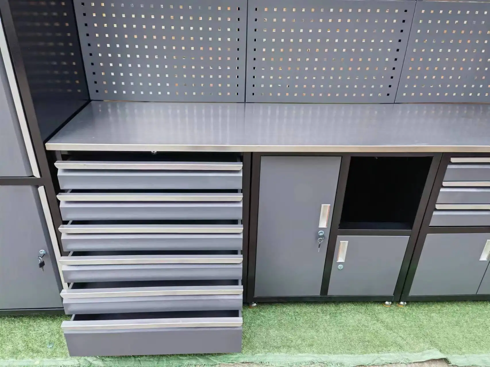 Metal Garage Combined Tool Workstation Mobile Tool Trolley