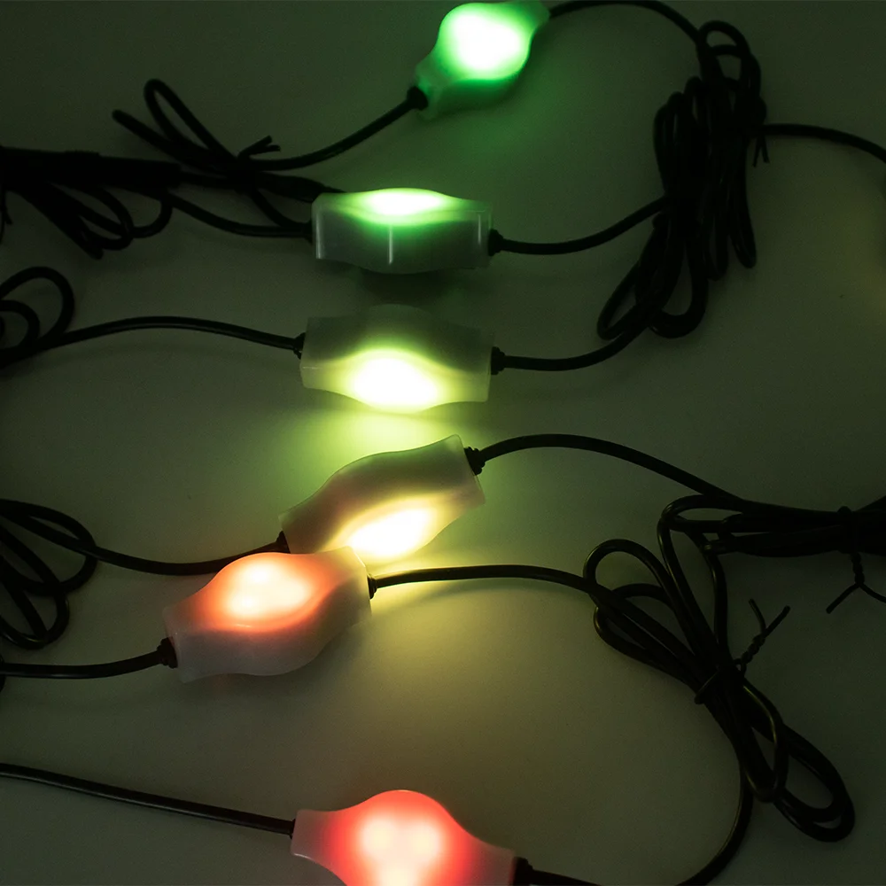 OEM app remote control LED RGB colorful changing glowing solar Christmas lights garden string outdoor holiday decorate light manufacture