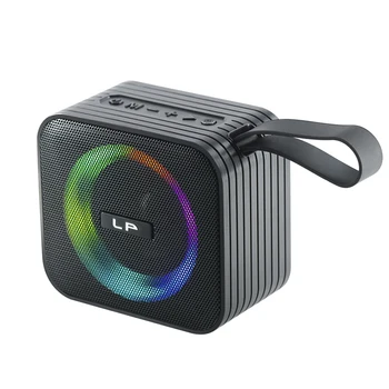 LP-V38 2.5 inch 8 watt Outdoor Wireless Portable BT IPX4 Waterproof Mini  Speaker With RGB LED Colorful Light TYPE-C Charging