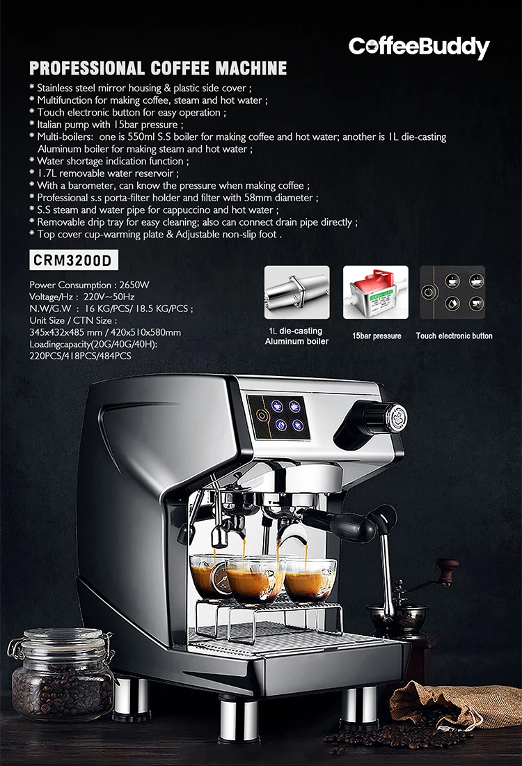 Professional Cafe Cafetera Expresso German E61 110v Semi Automatic