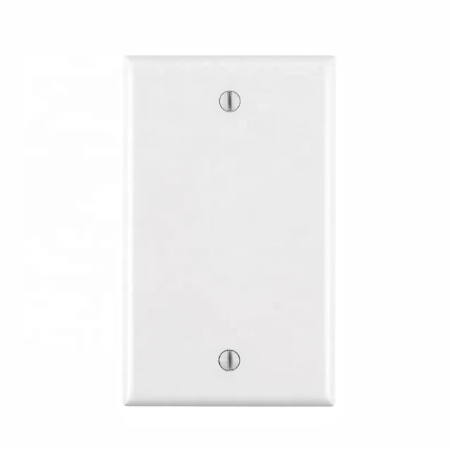 U&L Listed PVC White Decora 1-Gang Outlet Cover Plates Blank Wall Plate