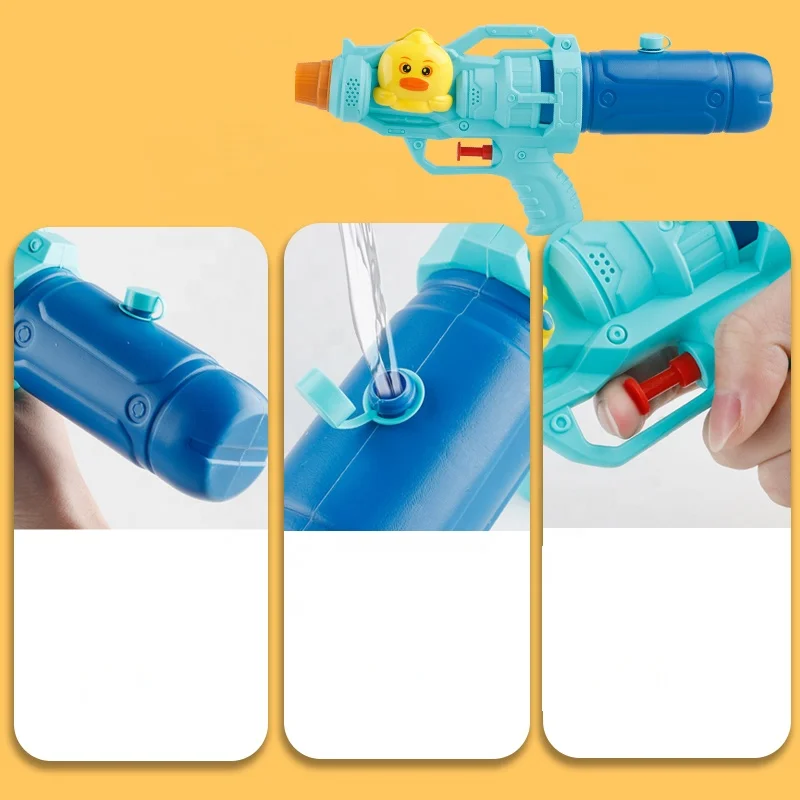 2025 26CM Factory Direct Sale Cheap Water Gun Toy Summer Pool Hand Press Air Pressure Squirt Water Spray Gun Handheld Summer