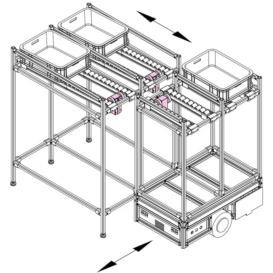 product starter roller forward reverse stop third generation aluminum alloy lean pipeline rod workbench accessories material flow rack-15