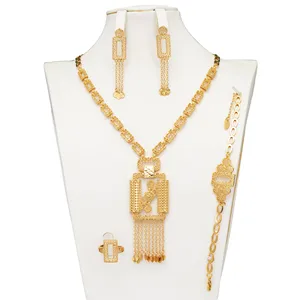 Accessories for Dresses Flower Decoration Weddings Elegant Gold-plated Jewelry Set Necklace Jewelry in Bulk